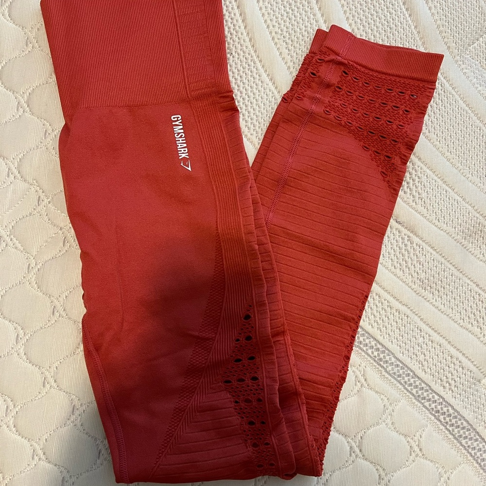 Red Energy Seamless Gymshark leggings.